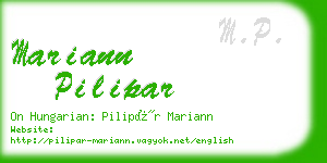 mariann pilipar business card
